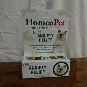 HomeoPet Anxiety Relief Drops - NEW IN BOX Homeopathic Cat Support Travel